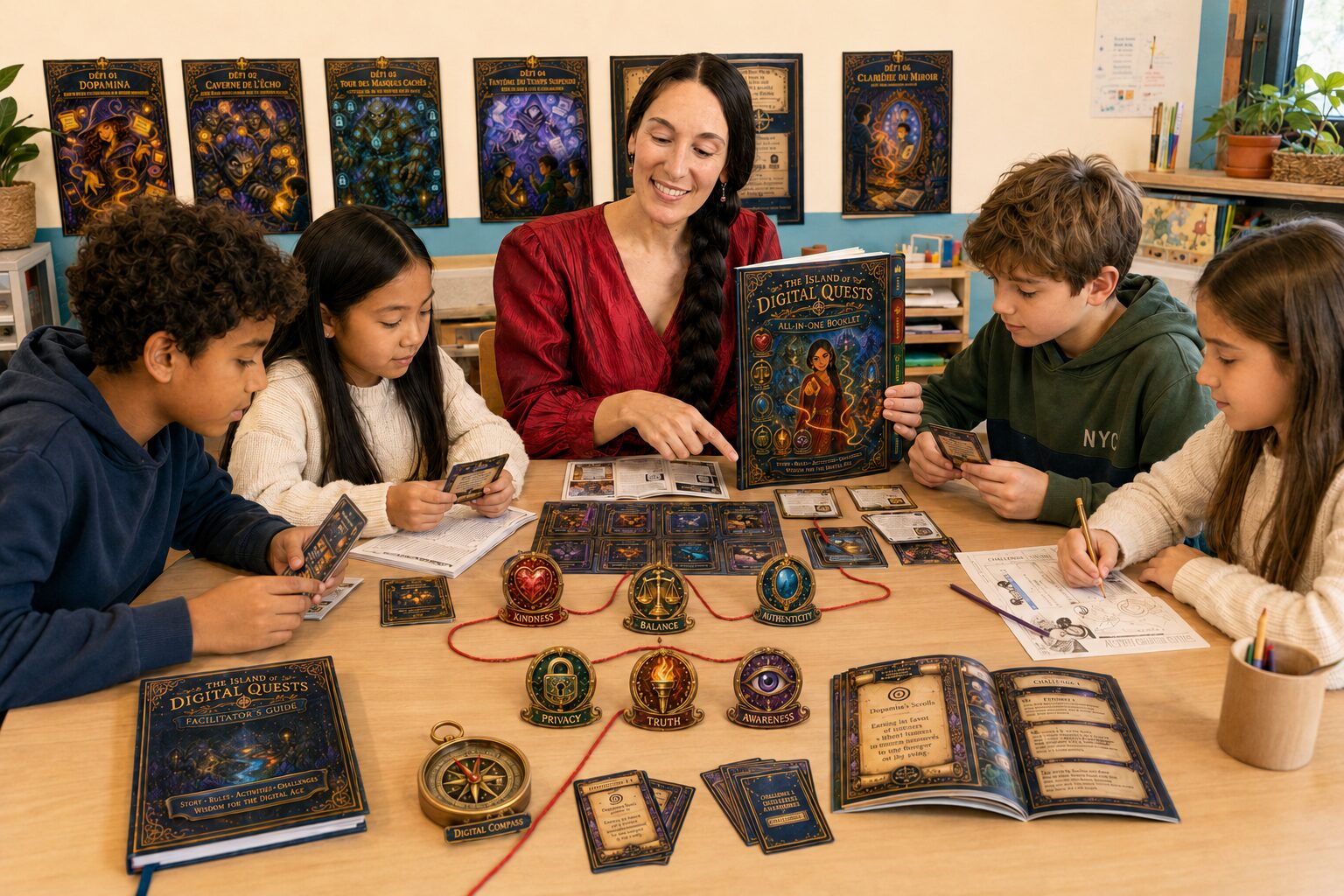 Naiara Belart facilitating a Digital Quest workshop with children