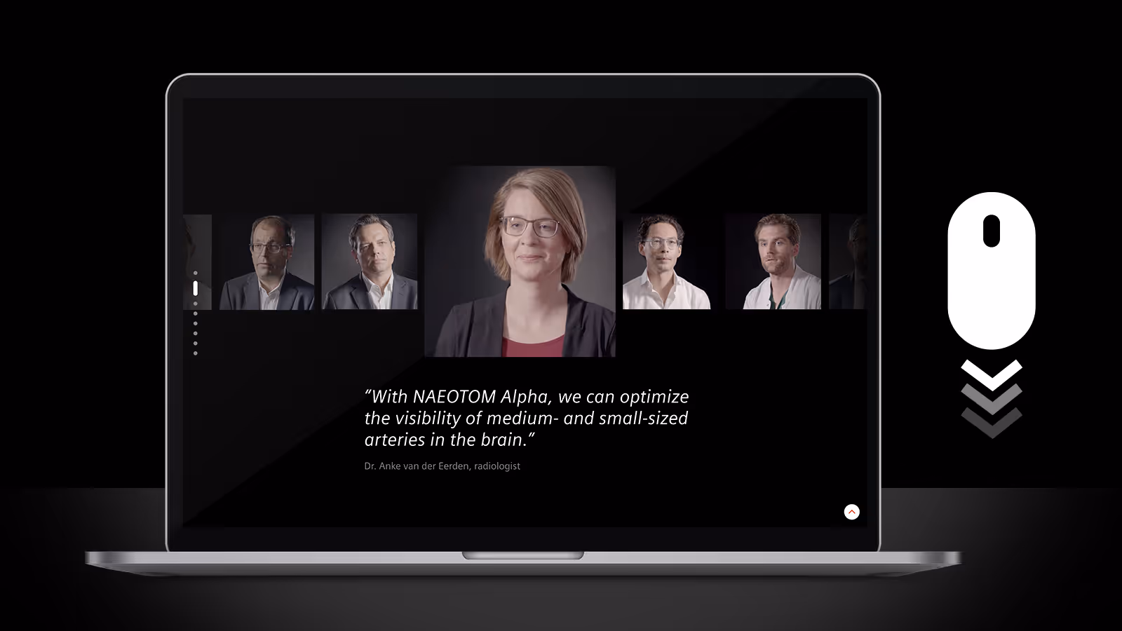 Scrollytelling landing page NAEOTOM Alpha®.