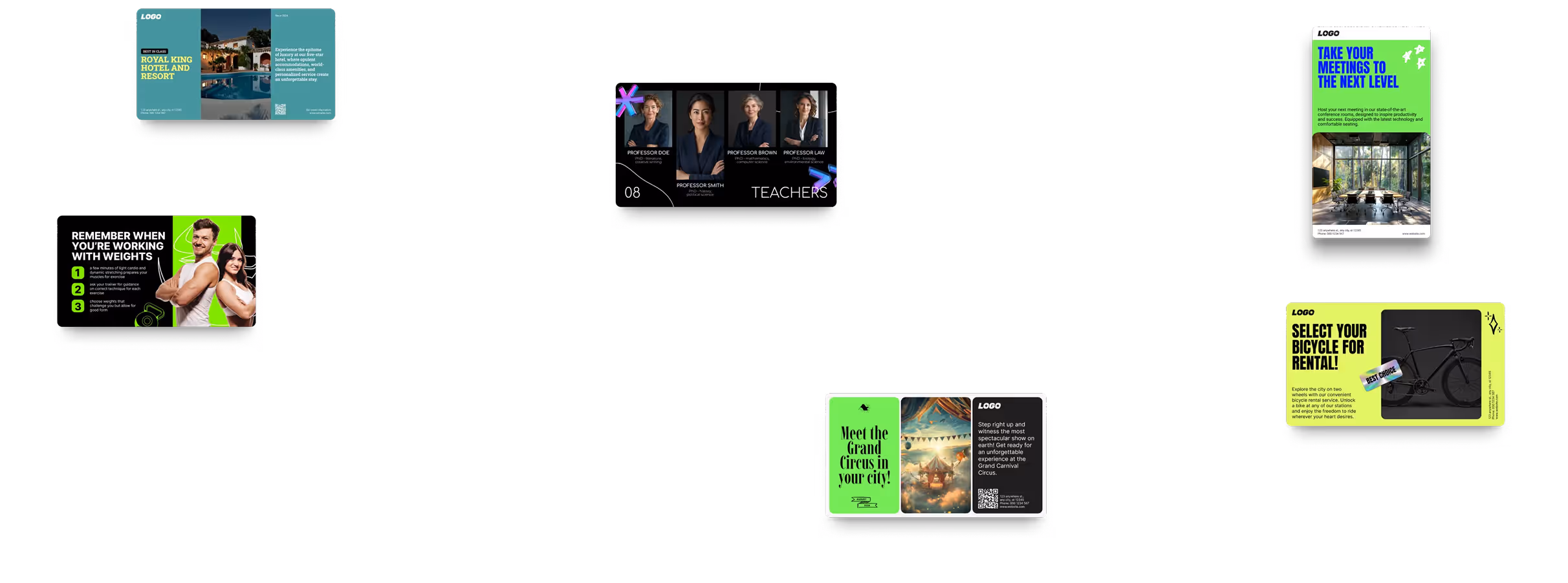 Digital signage AI Wizard templates