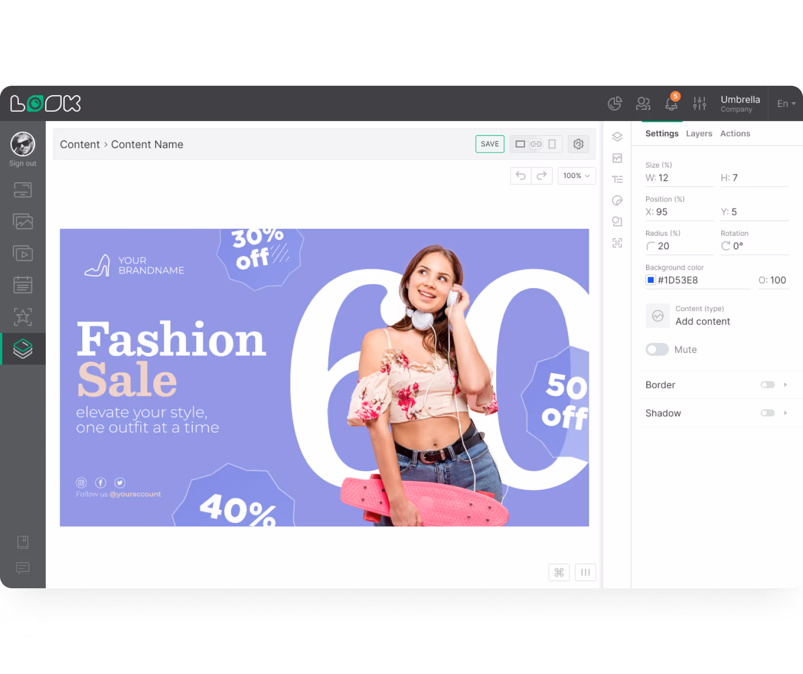 Content Creator Fashion Sale