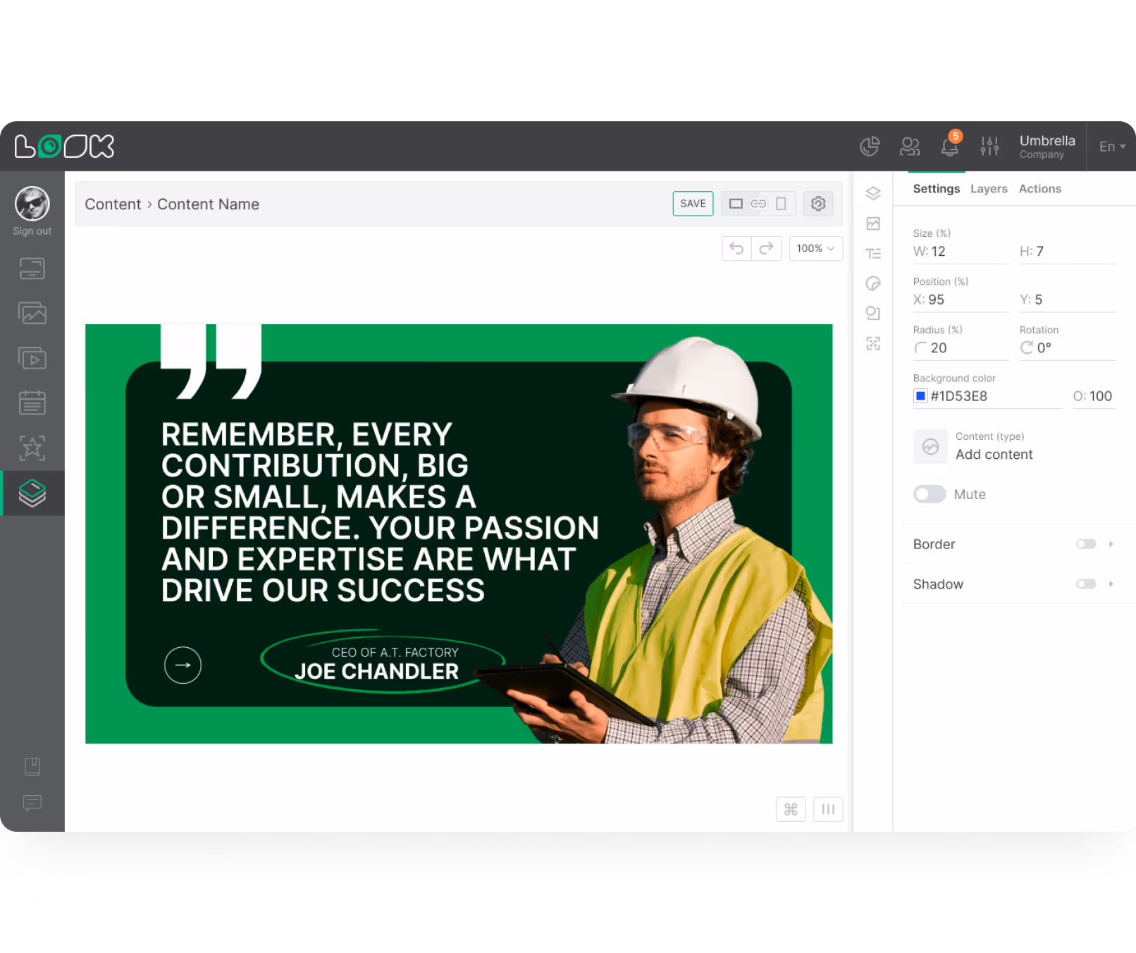 Content Creator Manufacturing Dashboard Screenshot