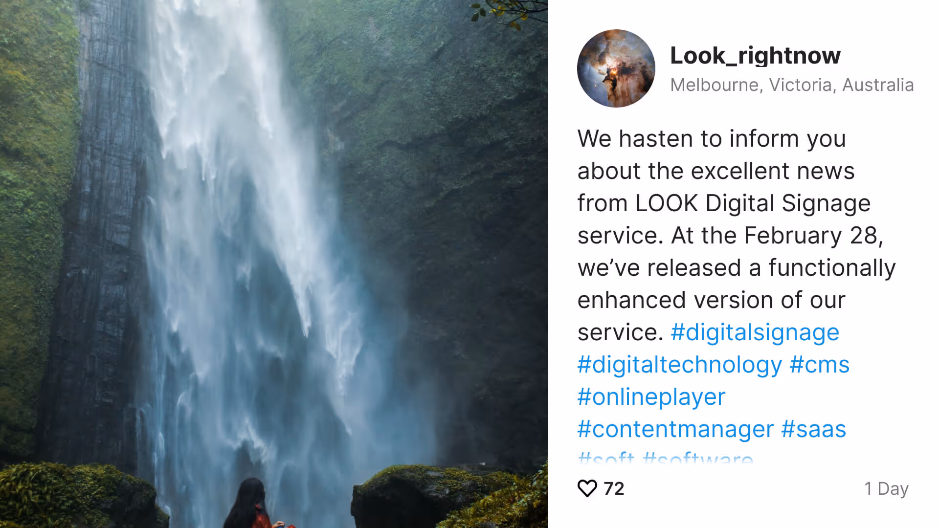Aplicação Instagram para Software de Sinalização Digital