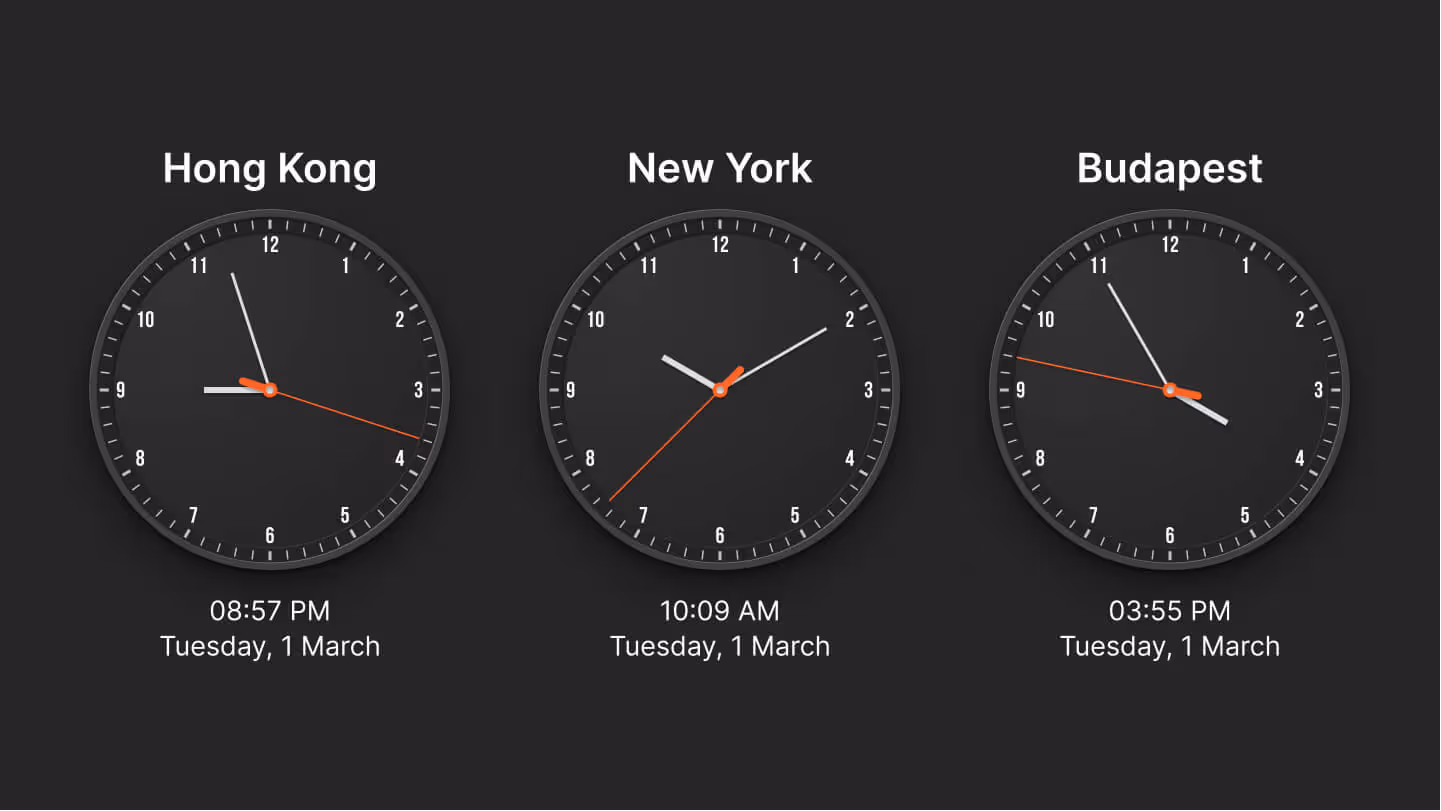 Clocks App for Digital Signage Software