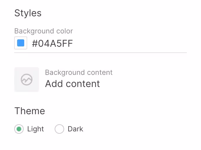 Countdown timer settings