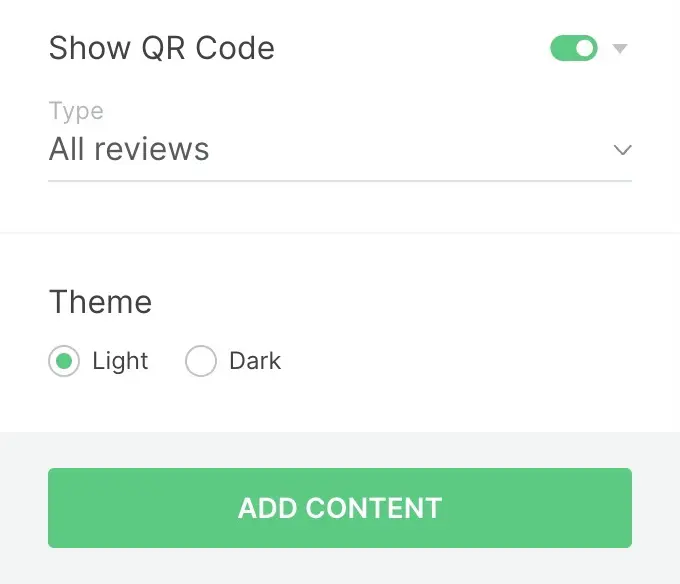 Add qr code in Google Review app n the Look CMS