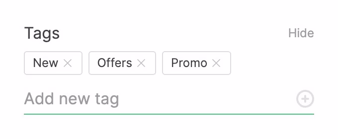 Playlist tags