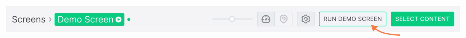 Demo screen page nav