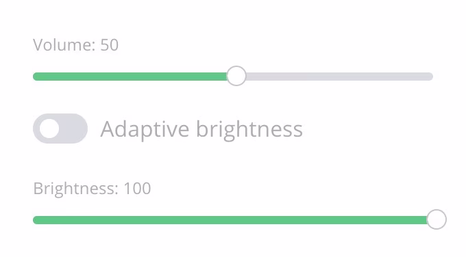 Volume & brightness