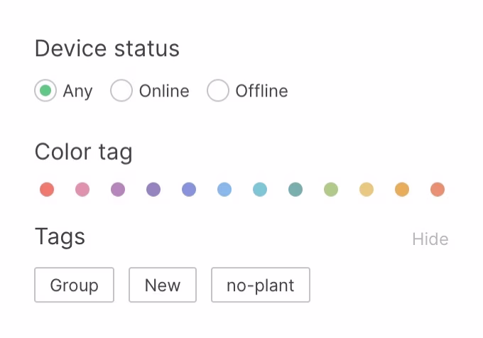Status and tags