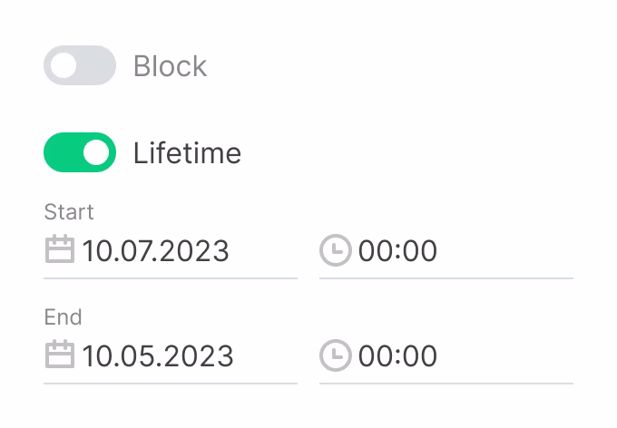 Block & Lifetime
