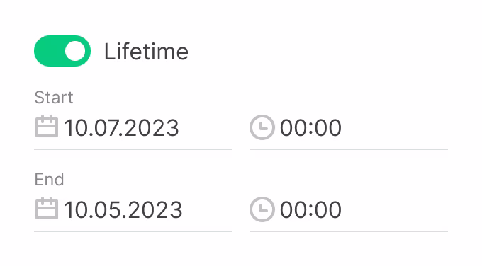 Content lifetime