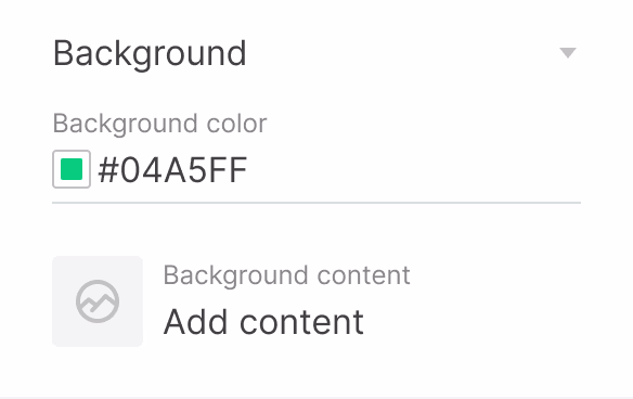 Background settings