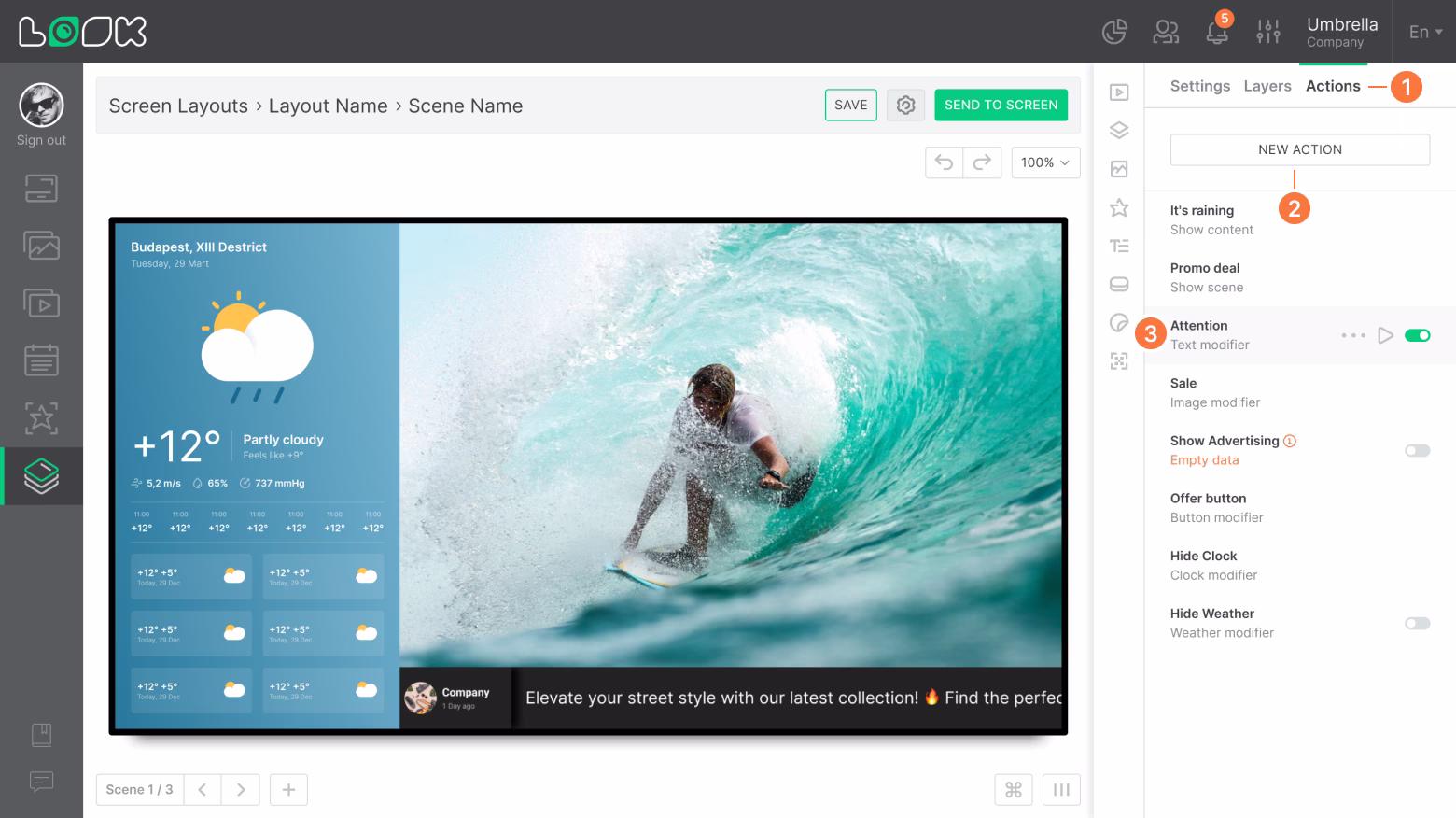Action interface