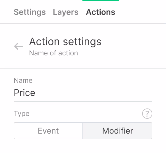 Action modifier