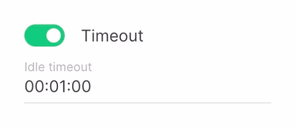 Idle timeout