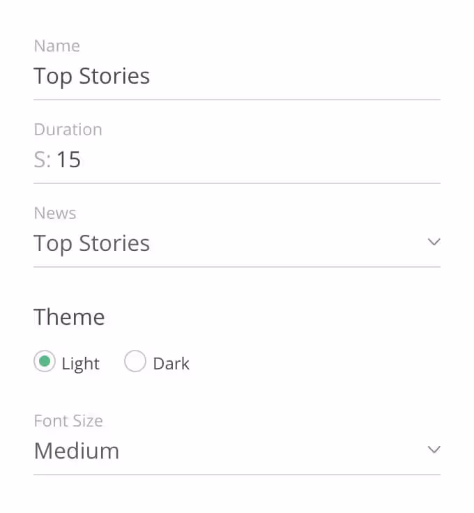 Adding and Editing BBC and CNN - interface