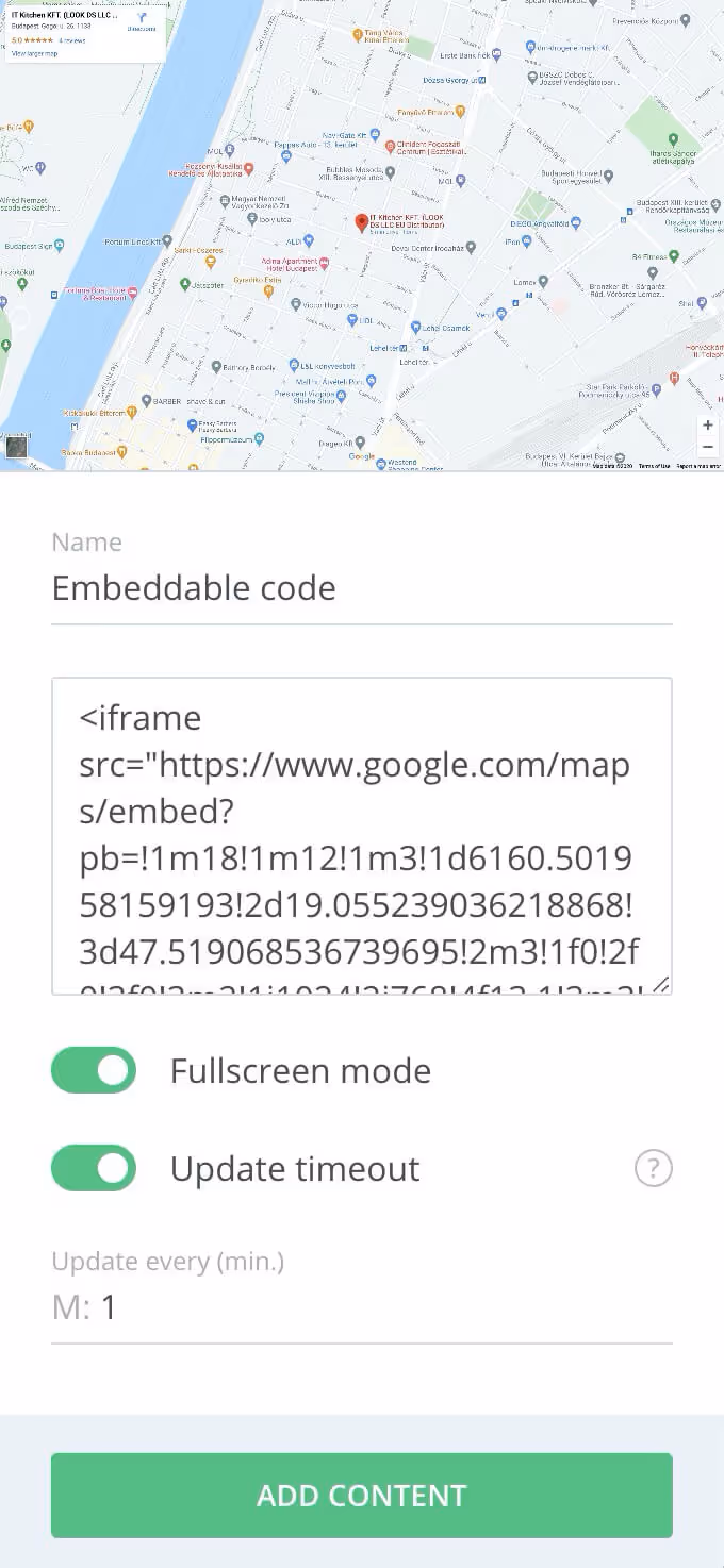 Configuring Embeddable Code
