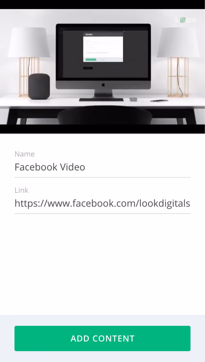 Adding and Configuring the Facebook Video app