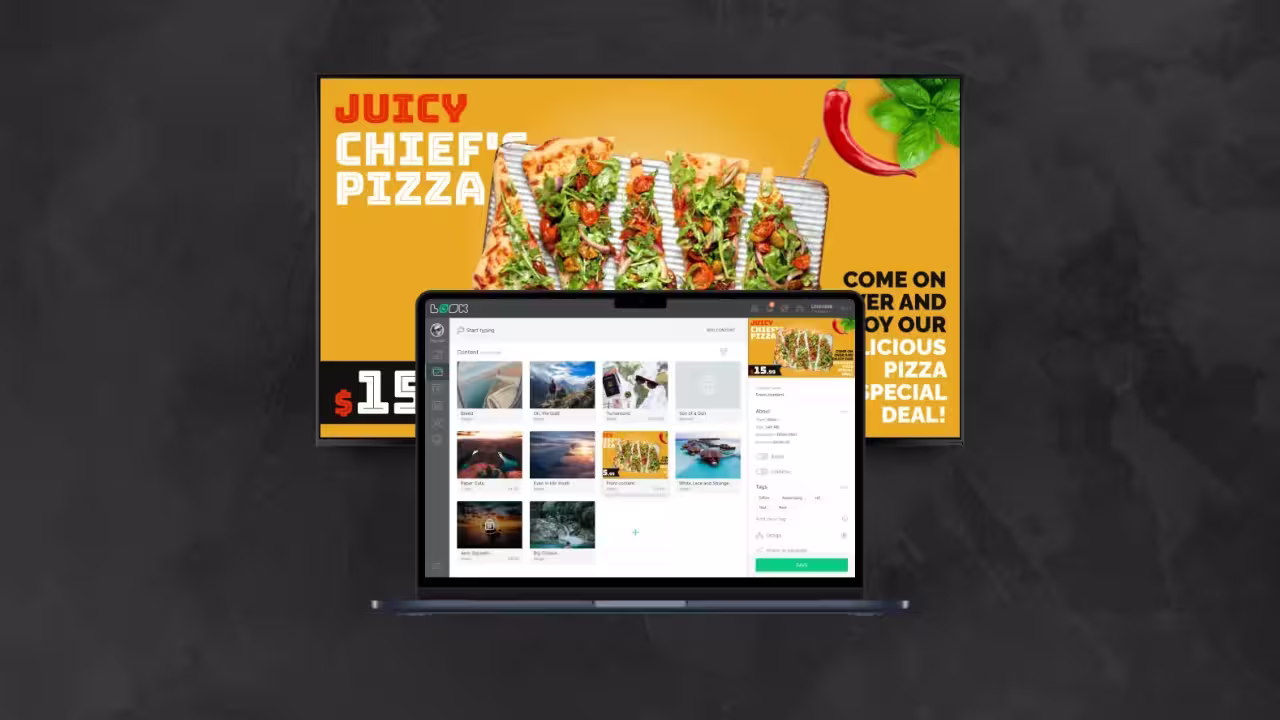 Pizza menu board template