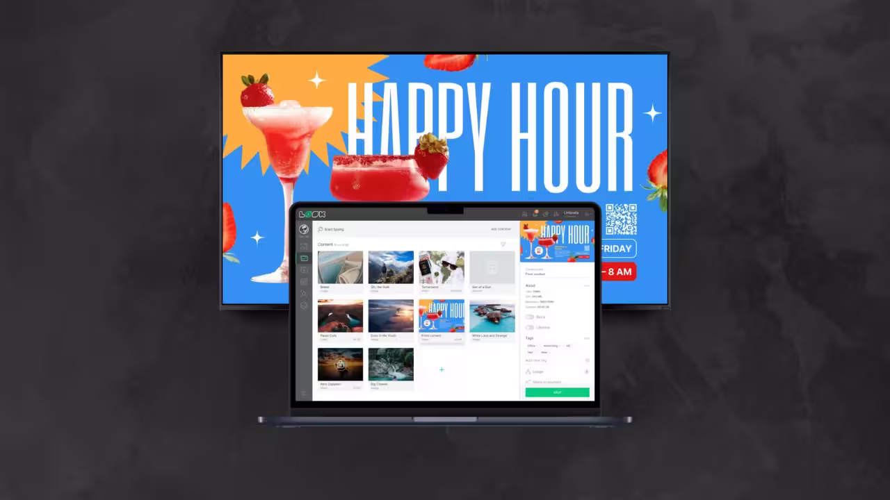 Bar menu board template