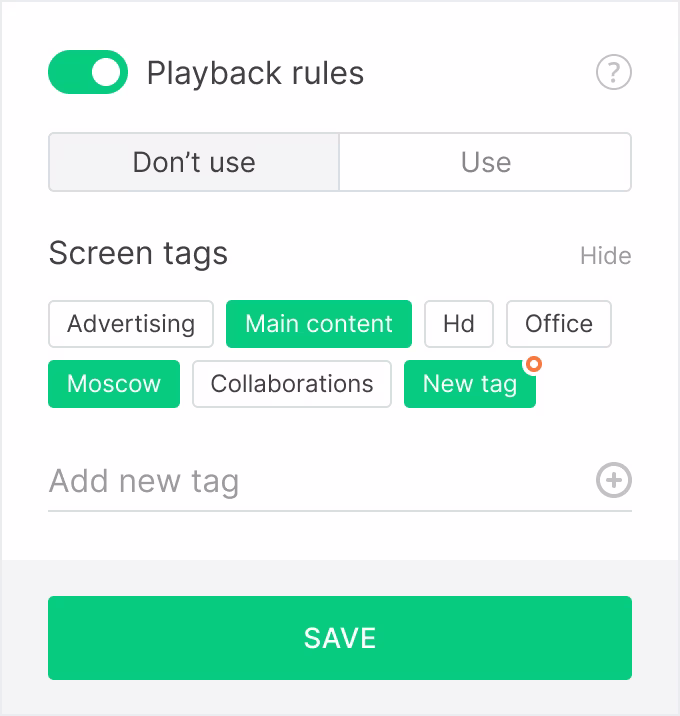 Content playback rules