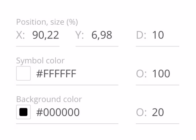 Close button settings