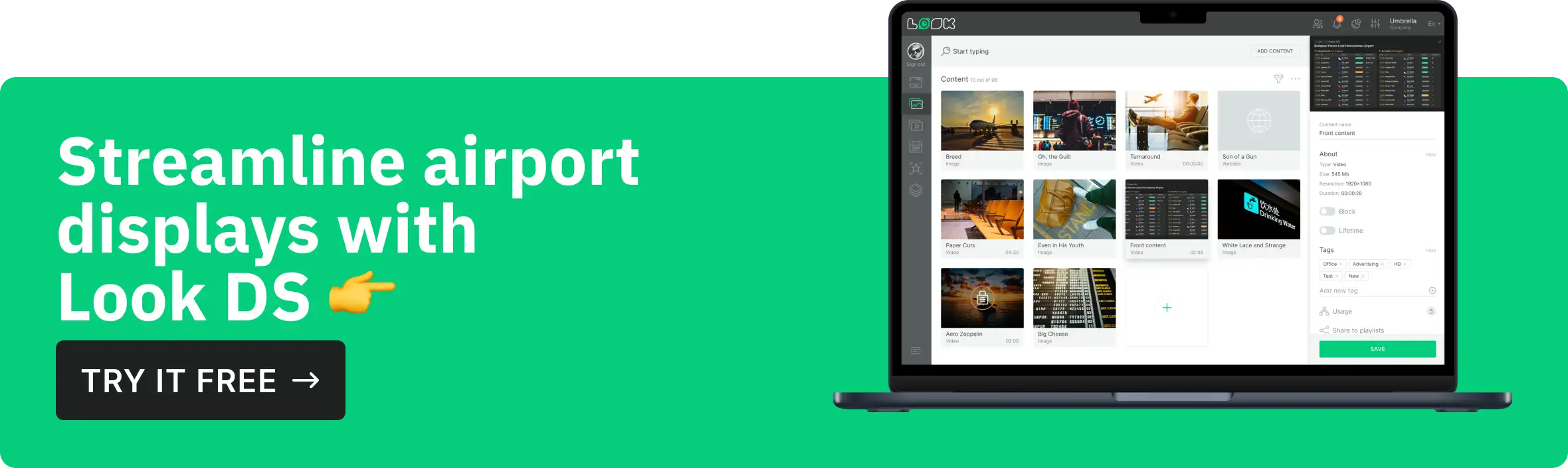 Try Look digital signage software