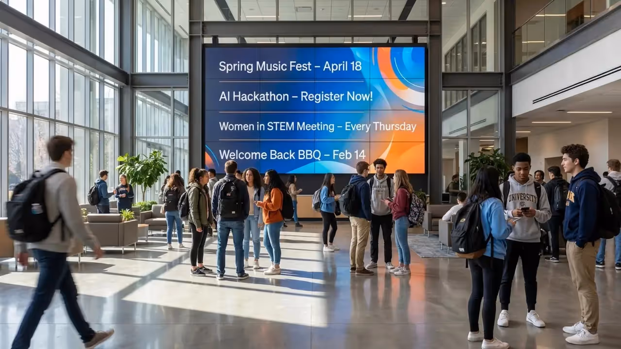 Digital Signage Screens for Student Services