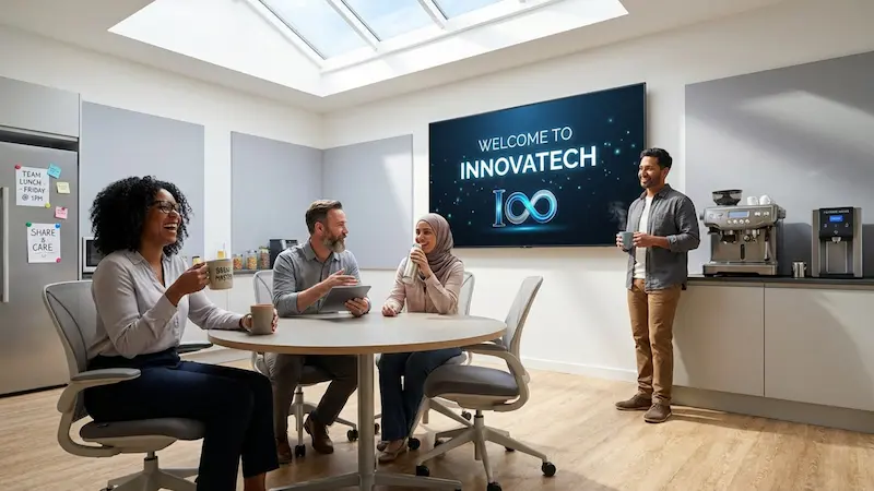 Breakroom Digital Signage Content Pillars