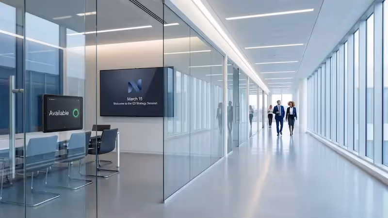 Using Digital Signage as Hybrid Meeting Welcome Screens
