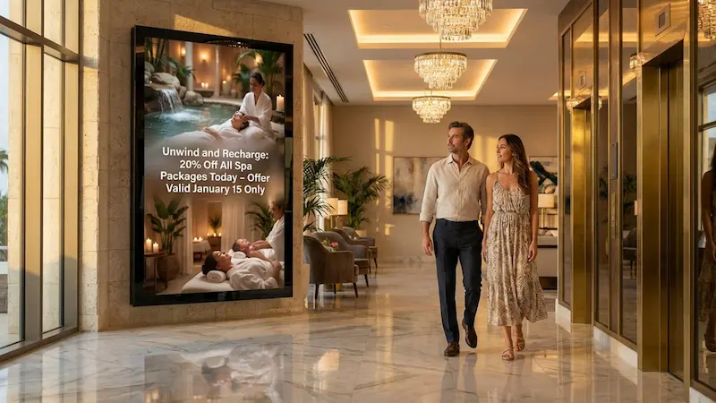 Boosting Resort Upsells Through Smart Digital Signage