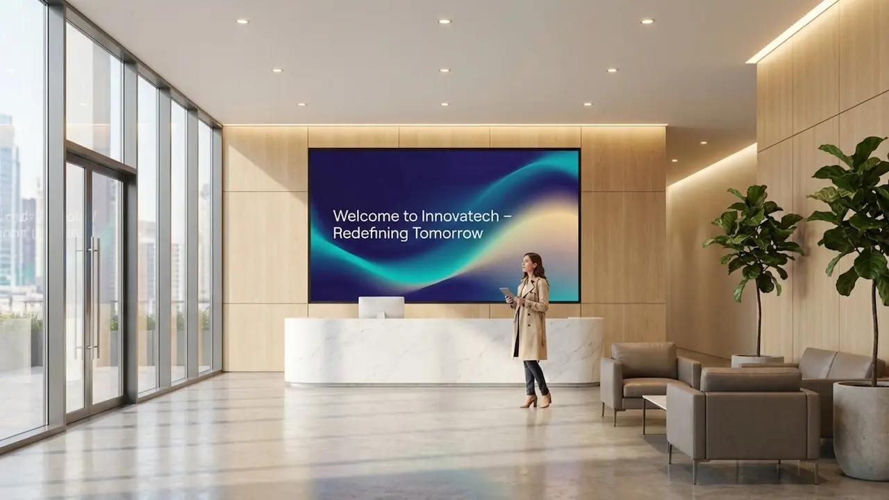 Corporate Lobby Welcome Ideas With Digital Signage