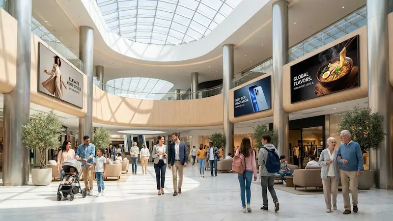 Tenant Ads on Mall Digital Signage Screens