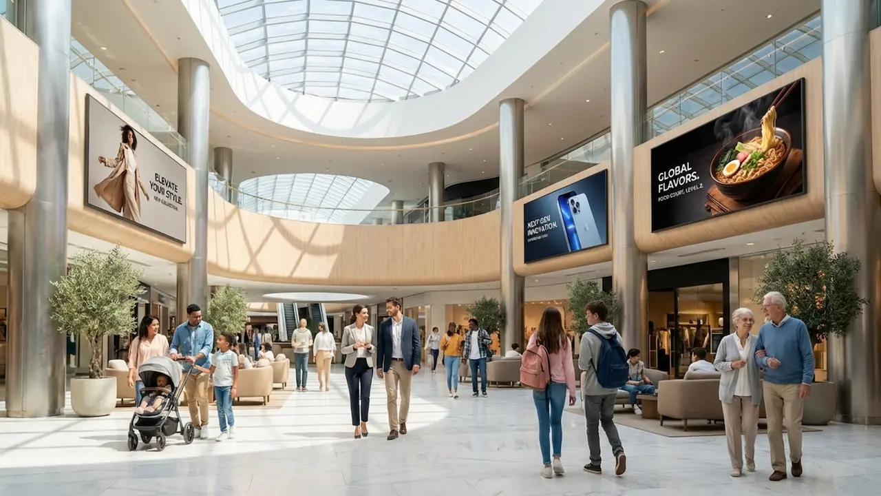Tenant Ads on Mall Digital Signage Screens