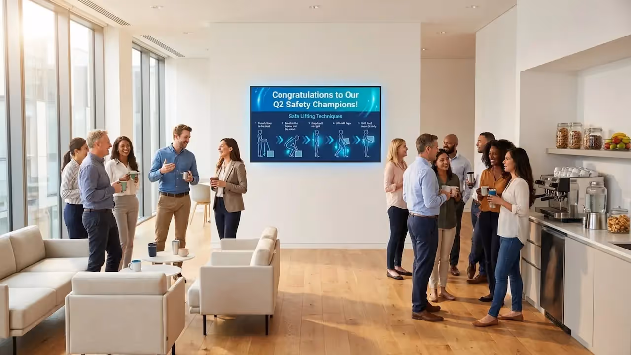 Using Digital Signage for Breakroom Safety Messages