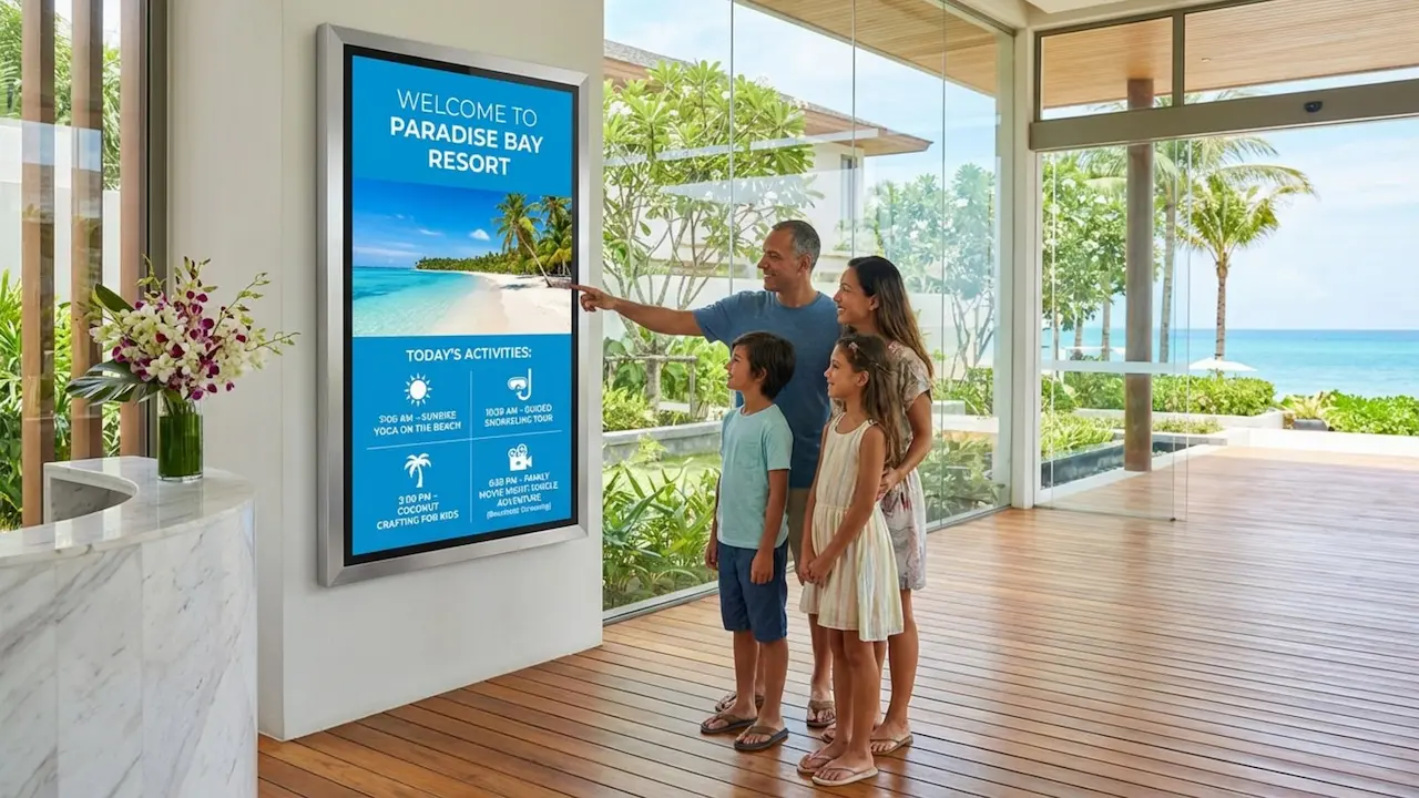 Resort Activity Boards With Digital Signage