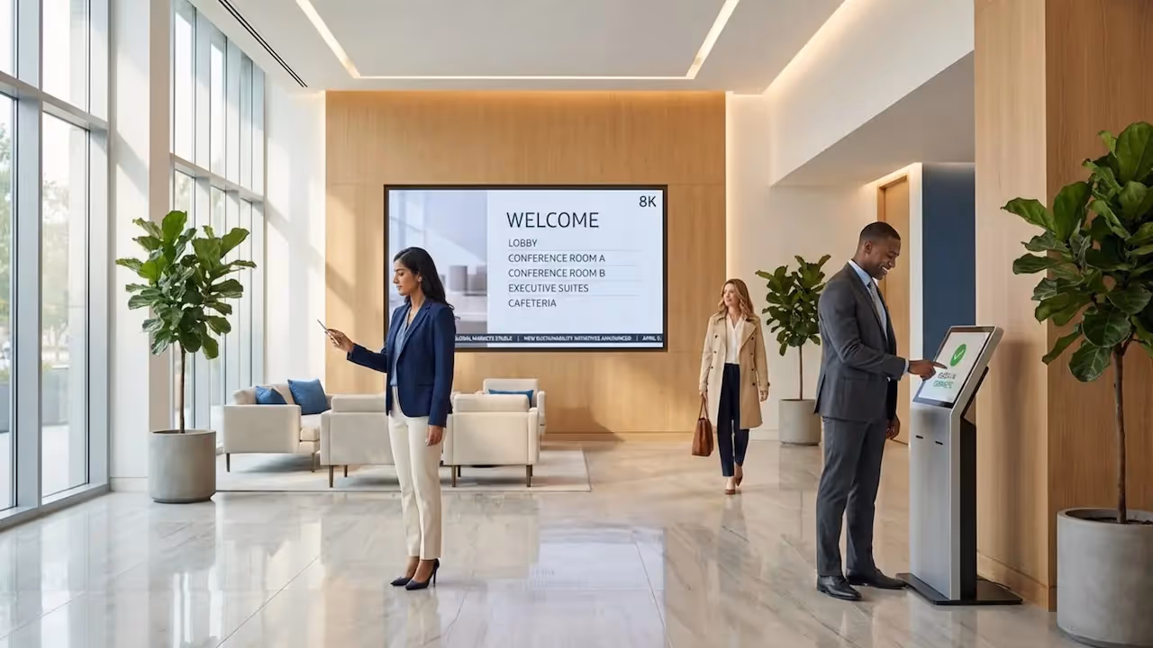 Managing Visitor Flow With Lobby Digital Signage