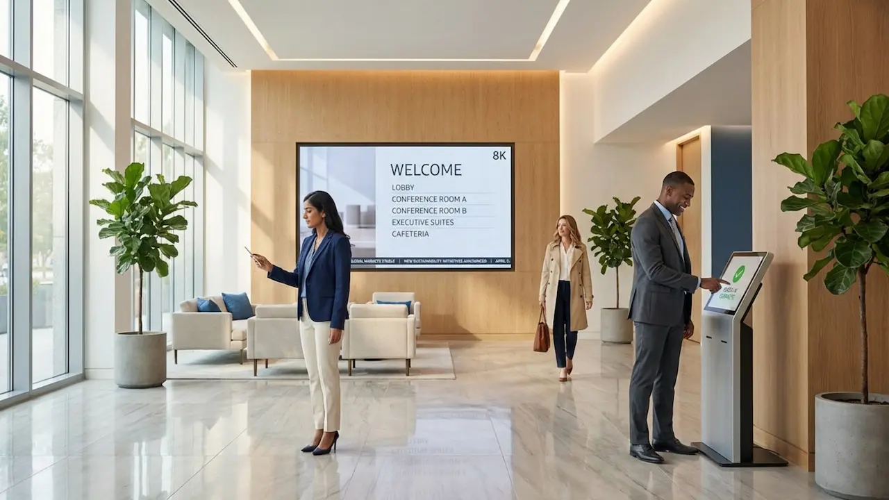 Managing Visitor Flow With Lobby Digital Signage