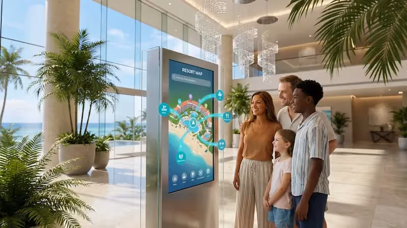 Resort Wayfinding With Digital Signage