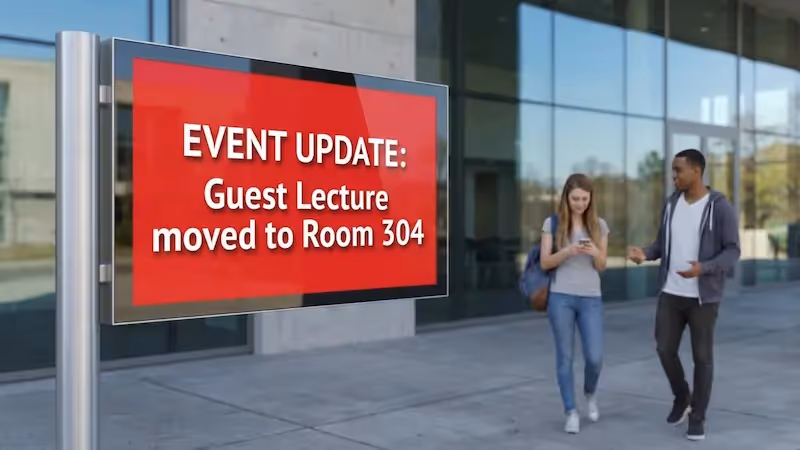 Promoting University Events on Digital Signage Across Campus