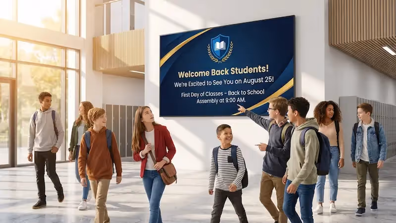 Creative School Announcement Templates for Digital Signage