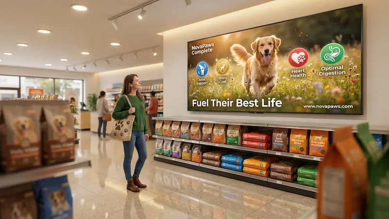 How Digital Signage Drives Pet Store Upsells?