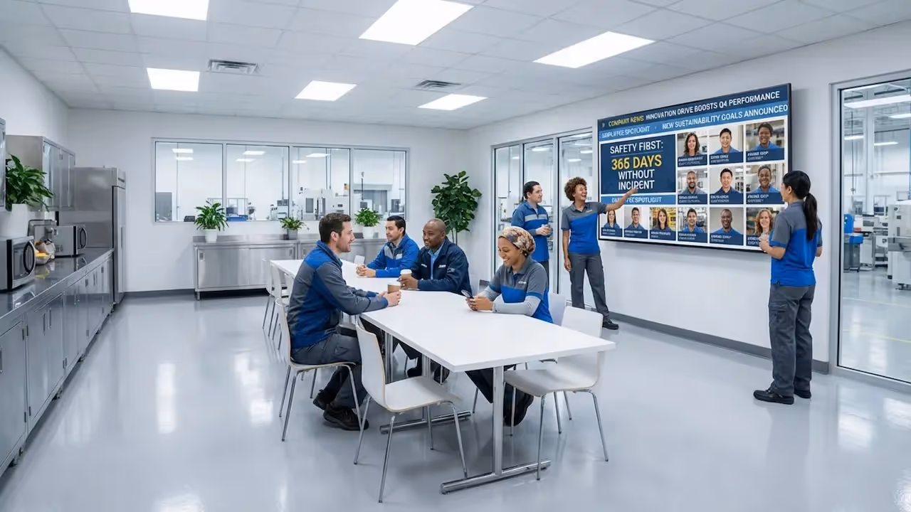 Deskless HR Communication on Workplace Digital Signage