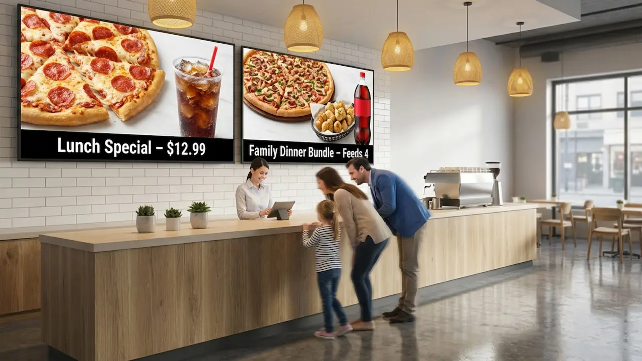 A Pizzeria Promo Calendar for Digital Signage