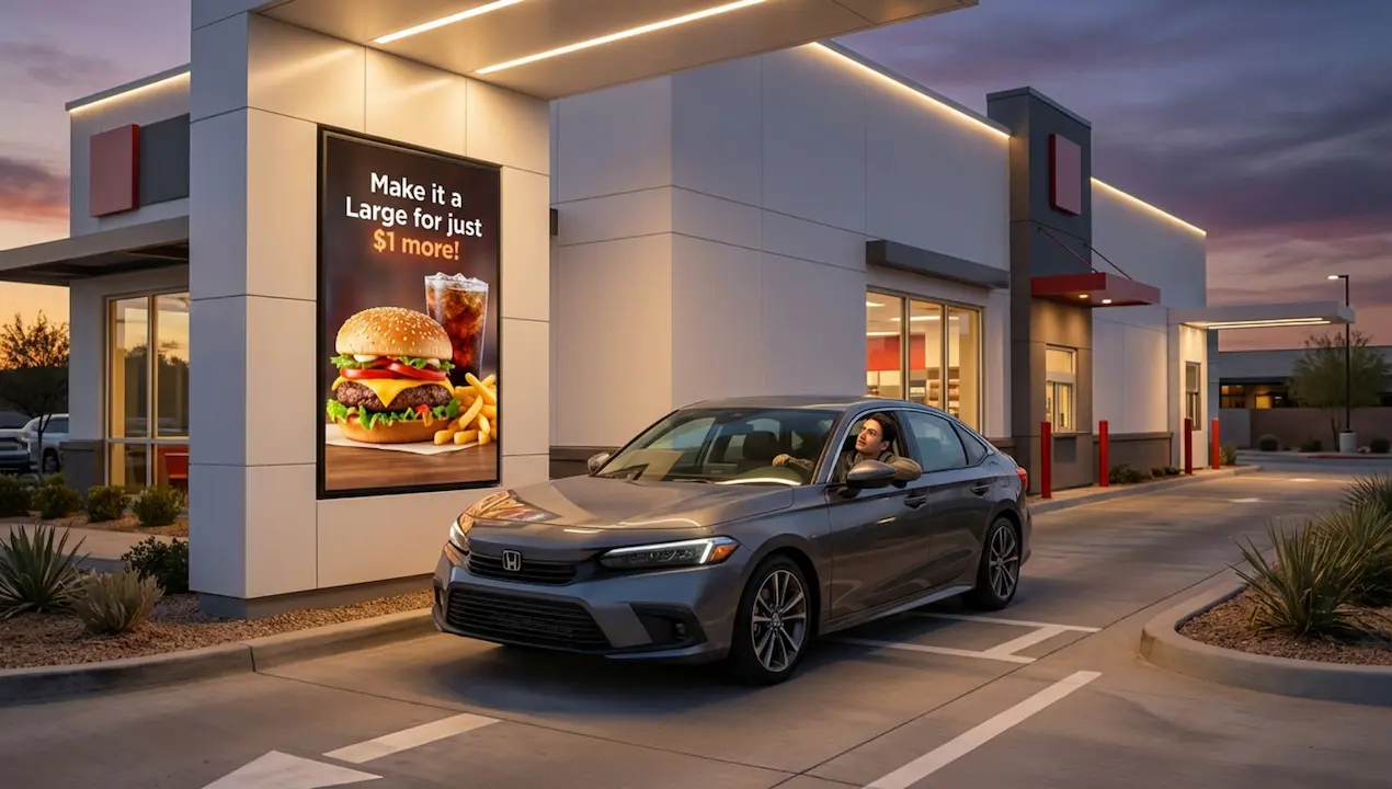 How Digital Signage Transforms Drive-Thru Upsells