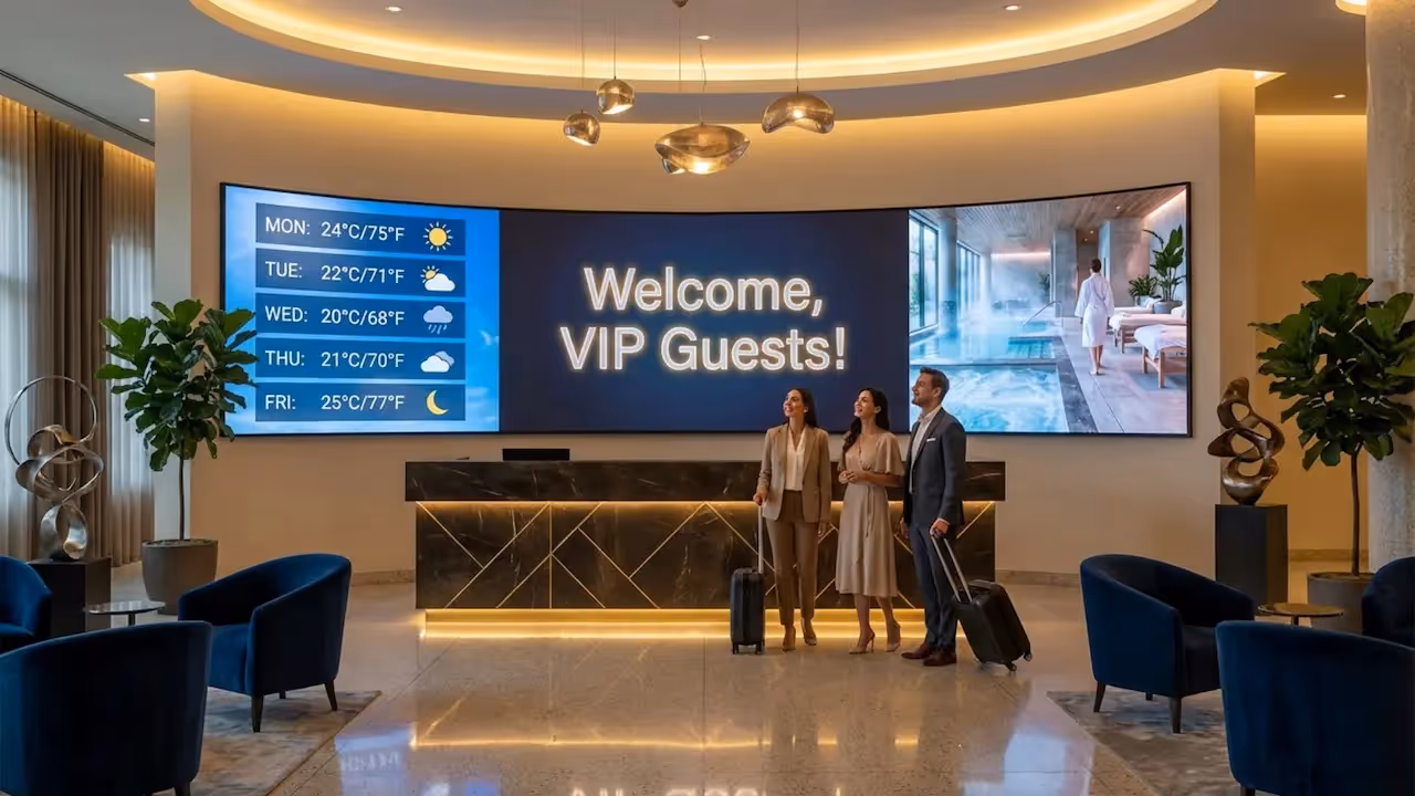 A Hotel Lobby Digital Signage Playbook