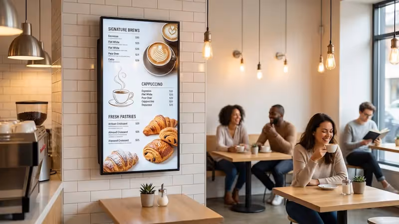 Cafe Menu Design With Digital Signage