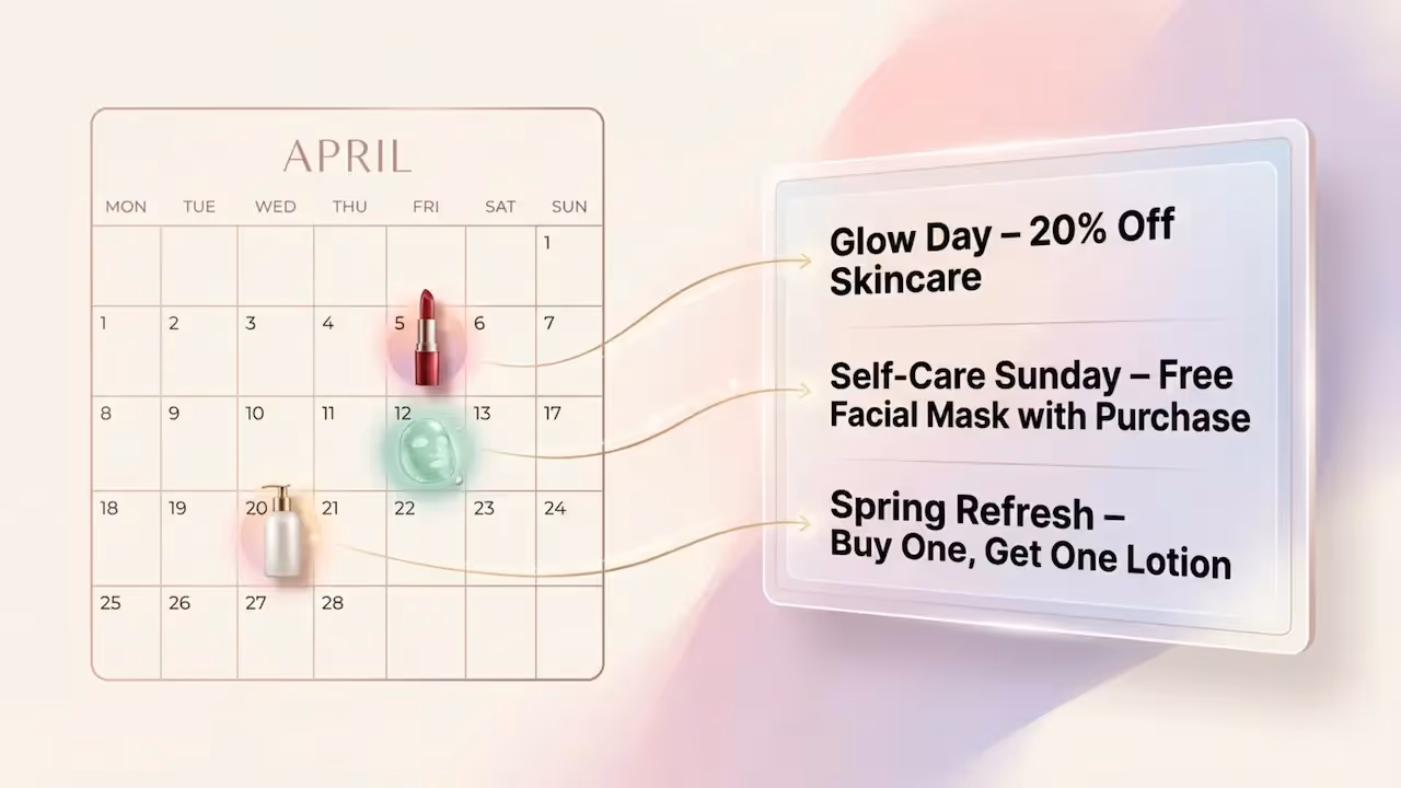 A Beauty Promo Calendar for Digital Signage