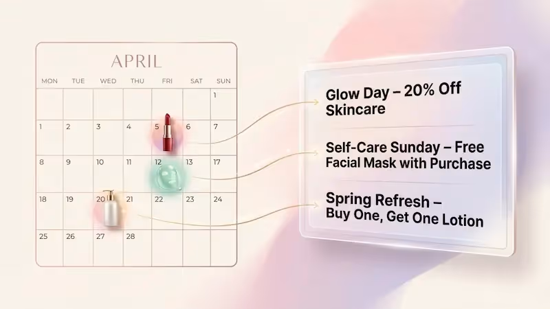A Beauty Promo Calendar for Digital Signage