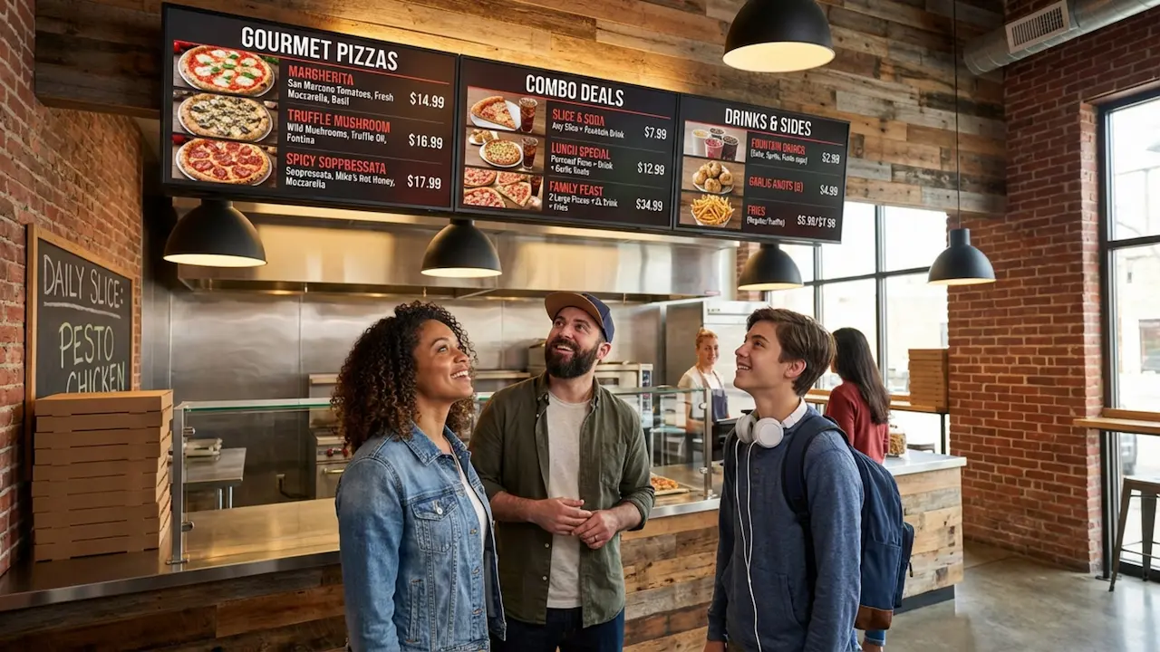 How to Create Pizzeria Menu Layout for Digital Signage